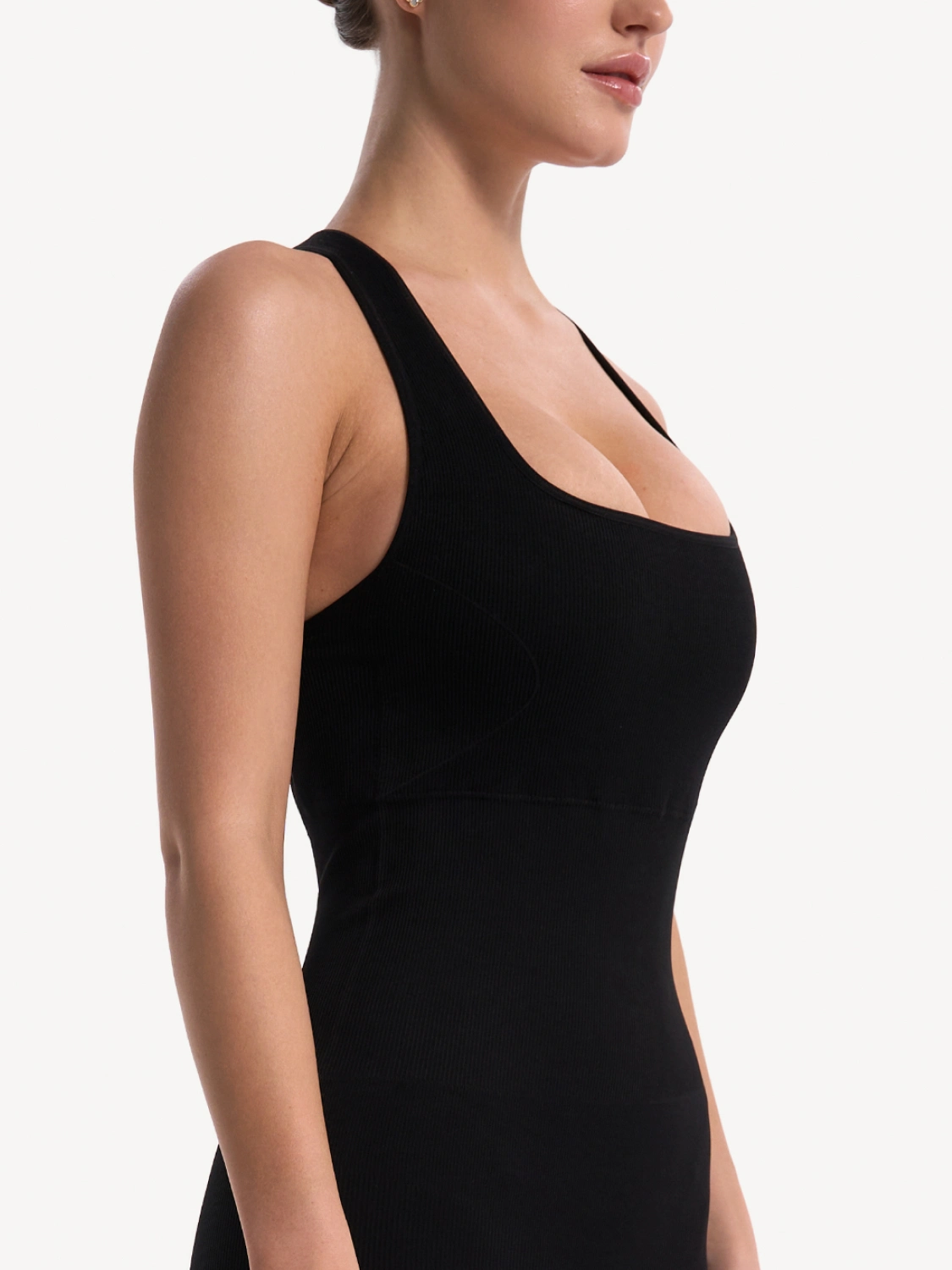 Комбинезон спортивный с открытой спиной Shapewear черный - фото 4