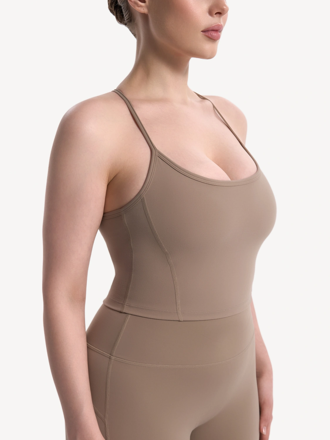 Топ на бретелях sportswear Серо-Коричневый - фото 4